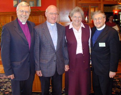 The Bishop of Down and Dromore, the Revs Jim & Elizabeth Harron and the Rev Harold Good