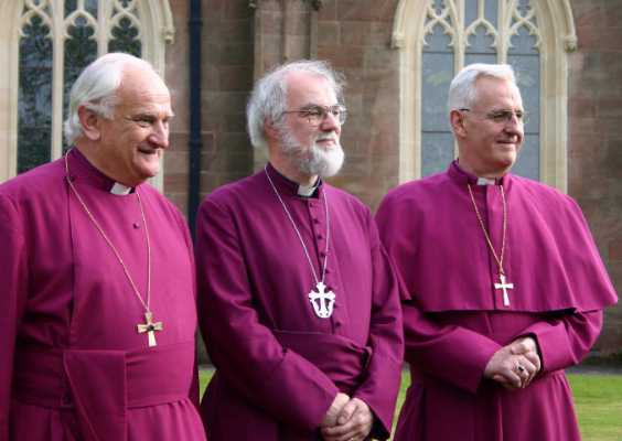 Archbishop Eames, Archbishop Williams and Archbishop Neill at St Patrick's Cathedral, Armagh
