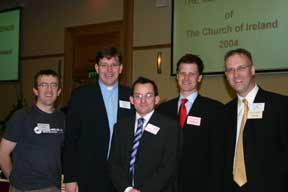 Andrew Brannigan (Down & Dromore), Ven Andrew Forster (Elphin), David Brown (CIYD), Greg Fromholtz (Dublin & Glendalough), Rev Dr MJ Elliott (Connor)